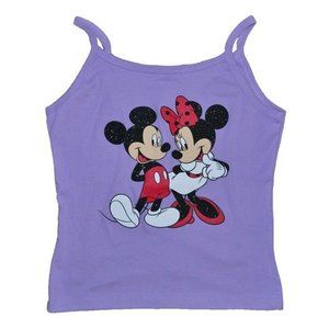Disney Mickey Mouse & Minnie Mouse Graphic‎ Girls Purple Tank Top